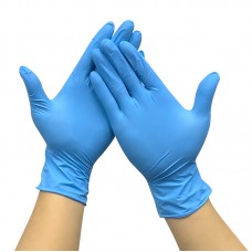 Перчатки нитриловые усиленные  High Risk голубые /50шт  L