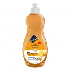 Бытовая химия моющее для посуды QUALITA Лимон апельсин 500мл/12шт