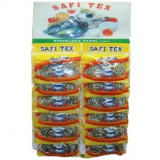 Губка д/посуды металическая на листе 20гр 1шт/12(цена за 1штуку) Safi Tex